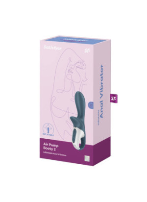 Vibromasseur gonflable anal gris USB Air Pump Booty 2 Satisfyer - CC597846